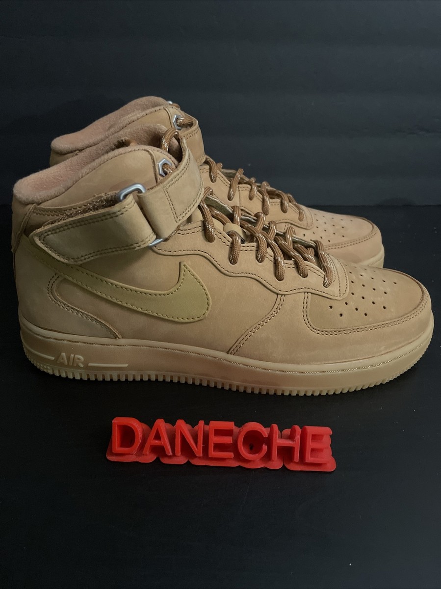 Nike Air Force 1 Mid '07 WB Shoes Flax Wheat Gum Men's Size 7.5