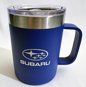 Subaru Stainless Steel Travel Mug 16 Oz. Logo Indigo Blue Insulated Tumbler