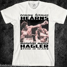Camiseta boxeo, marvin hagler, tommy hearns, historia negra, nueva, S-2XL