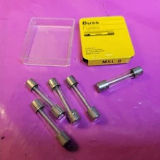 MSL-8 Bussmann  8A 250vac Slow Blow Glass Fuse ( 5 PCS LOT )  NEW SALE $15