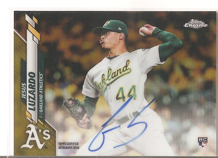 2020 Topps Chrome Jesus Luzardo Auto GOLD Refractor Rookie! Rare Rookie! 3/50 🔥