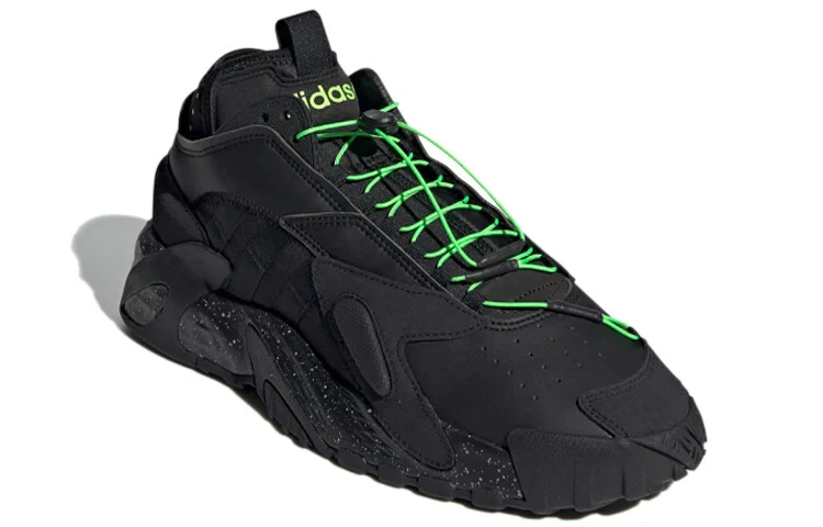 Adidas Streetball Core Basketball Shoe Size 7.5 Black Solar Green