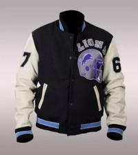 Eddie Murphy Beverly Hills Cop Axel Foley Detroit Lions Varsity Letterman Jacke