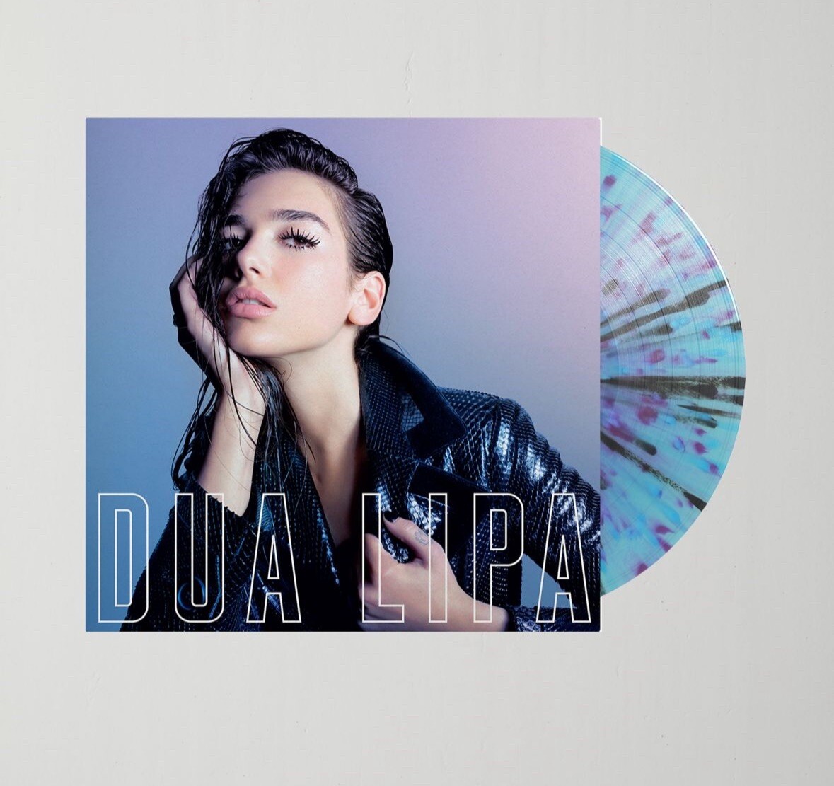 Dua Lipa サインとCD Dua Lipa - Self-Titled Vinyl LP Album - UO Blue Black Purple