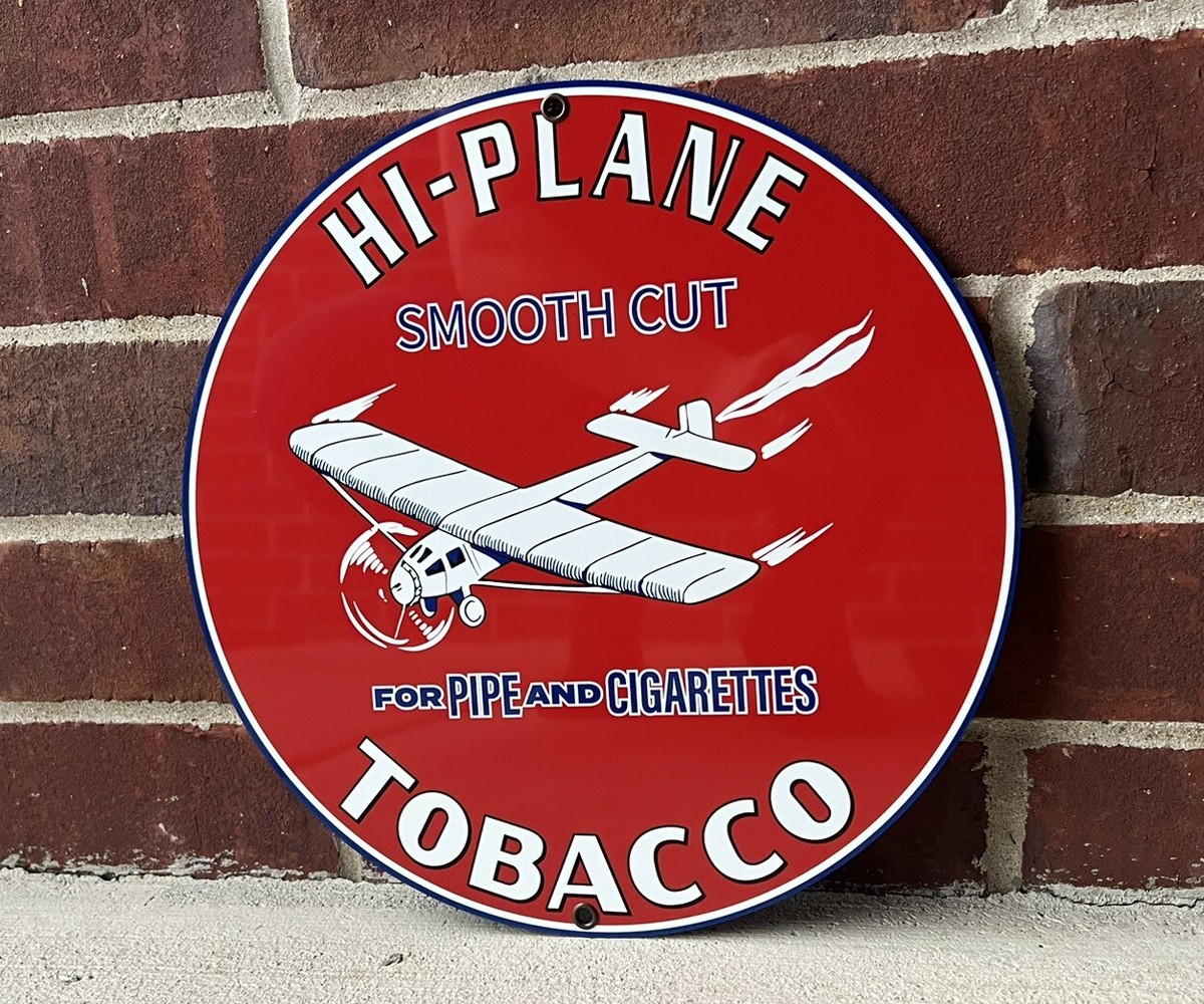 tobacco on plane 12” Hi Plane Chewing Tobacco Vintage Style sign