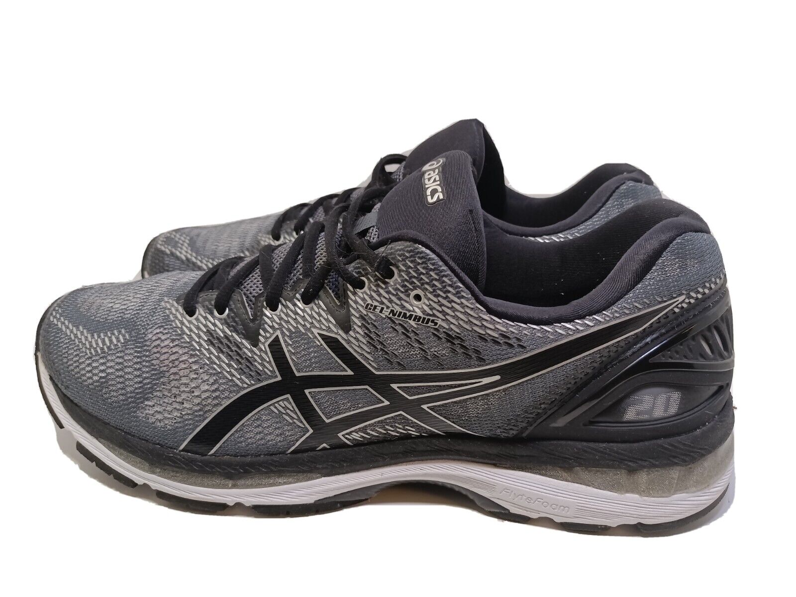 Asics Mens Gel Nimbus 20 T800N Gray Running Shoes… - image 1