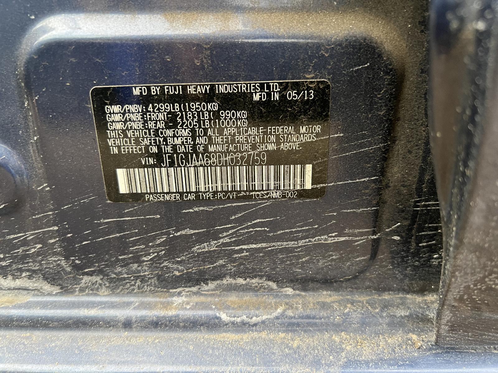 Used Speedometer Gauge fits: 2013 Subaru Impreza cluster 2.0L MPH AT CVT w/o aut