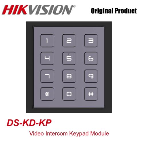 Hikvision DS-KD-KP Modular Puerta Estación Teclado Módulo Video Intercomunicador Accesorio - Imagen 1 de 4