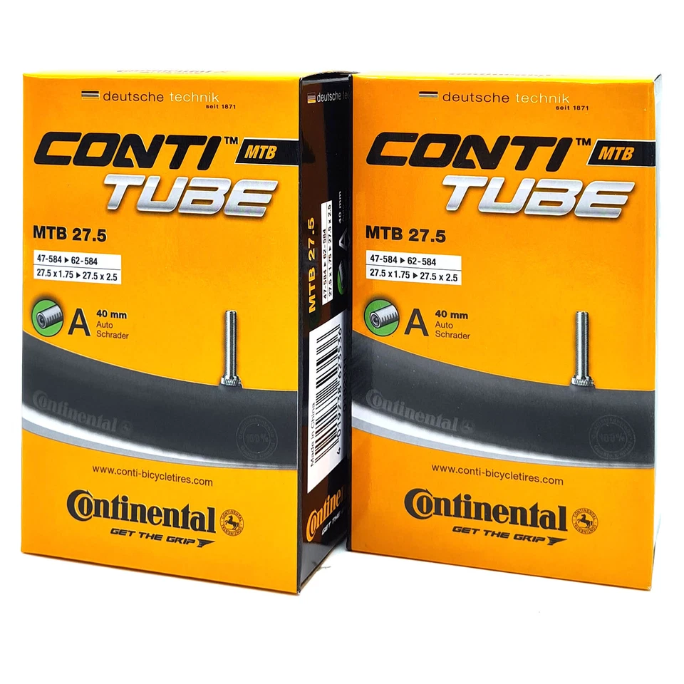 2x Continental Fahrrad Schlauch MTB 27,5" 47/62-584 AV40 Autoventil 40mm