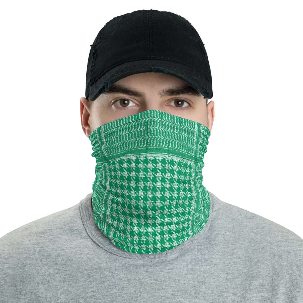 Green Keffyeh Shemagh Print Neck Gaiter