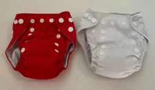 ALVABABY Baby Cloth Diapers One Size Washable Cloth Lot of 2 Includes Insert