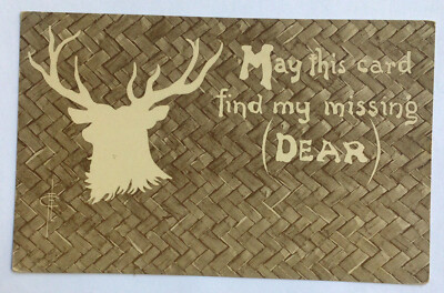 postcard may this card find my missing (Dear) deer head logo
