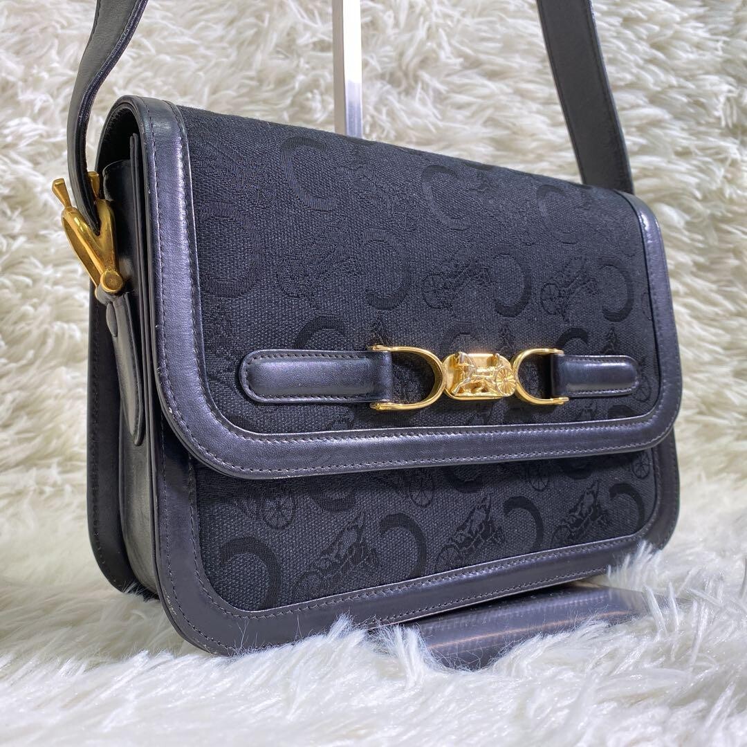 CELINE Macadam Salky Handbag One-shoulder Shoulder Bag Horse-draw 