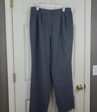 Womens Pendleton Vintage 100 Virgin Wool Pleated Trouser Pants Size 16