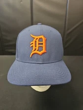 Detroit Tigers Baseball MLB Navy Blue Adjustable Hat Orange "D" Fanatics