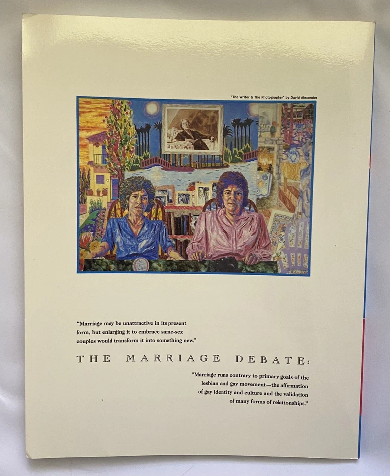 Out Look FALL 1989 Gay Lesbian Quarterly #6 Gay Marriage History VG Con Outlook Foto 2 de 3