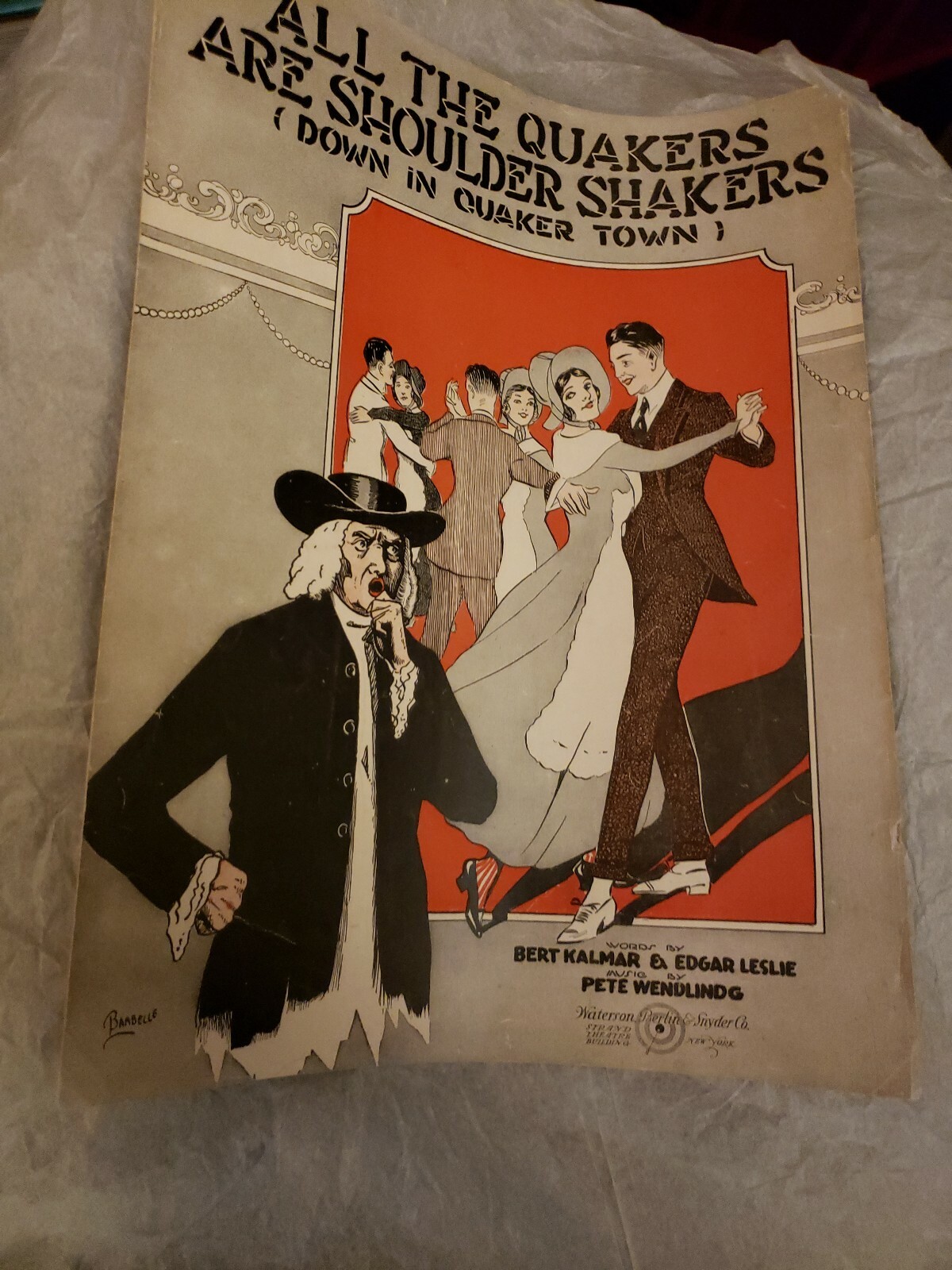 ALL THE QUAKERS ARE SHOULDER SHAKERS DOWN IN QUAKER TOWN Sheet Music 1919 eBay