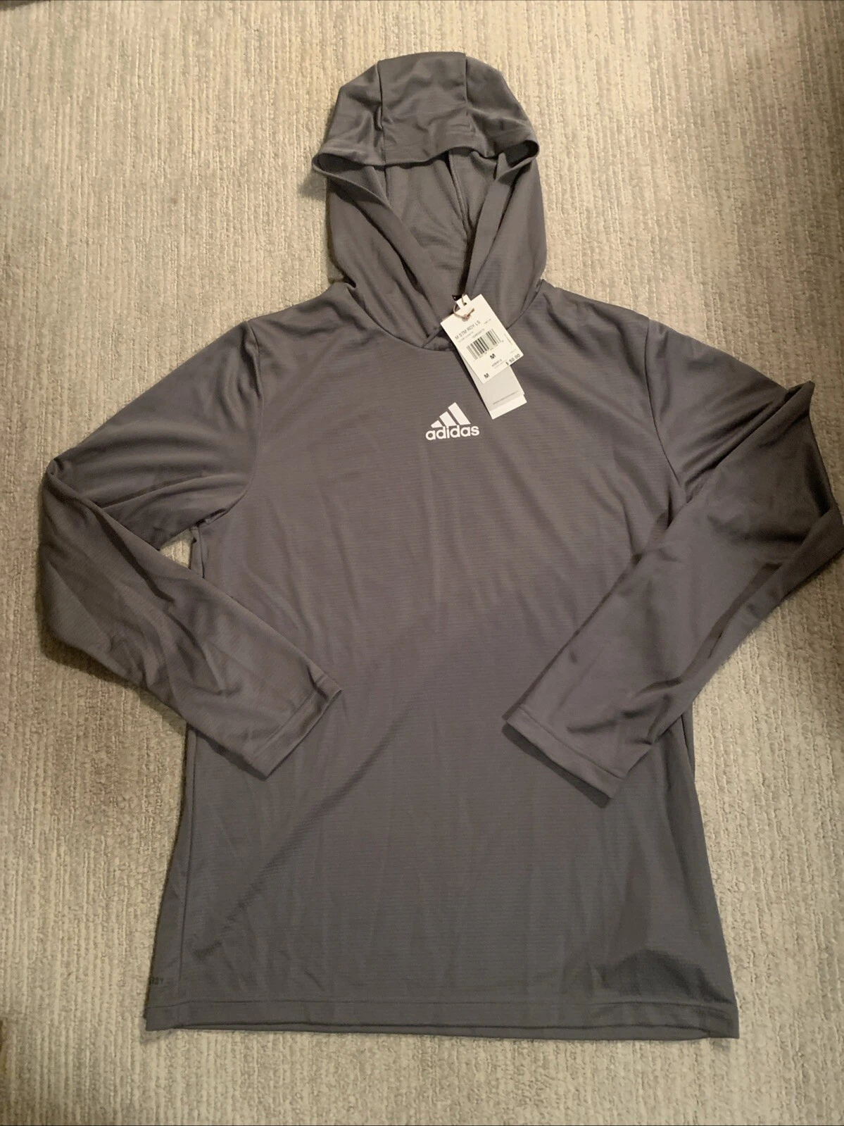 adidas HI5116 Lightweight Hoody Grey Size Medium Retail $50 🔥🔥🔥