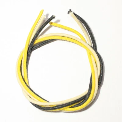 Gavitt Vintage Cloth Push Back Guitar Hook Up Wire 22 AWG Black, White & Yellow