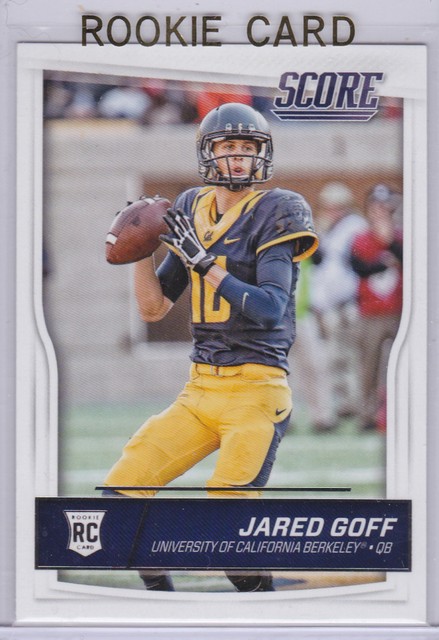 JARED GOFF RC 2016 Score Golden Bears NCAA COLLEGE FOOTBALL ROOKIE CARD 