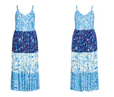 Avenue ~ 3-Tier Print Dress (in blue) ~ Size 20