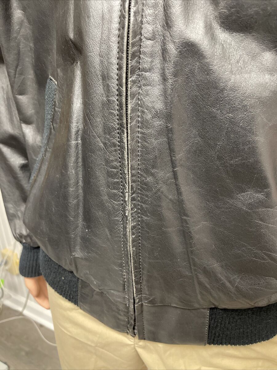 Vintage 1980s Members Only Black Leather Cafe Racer Jacket Vintage 1980s Members Only Black Leather Cafe Racer Jacket