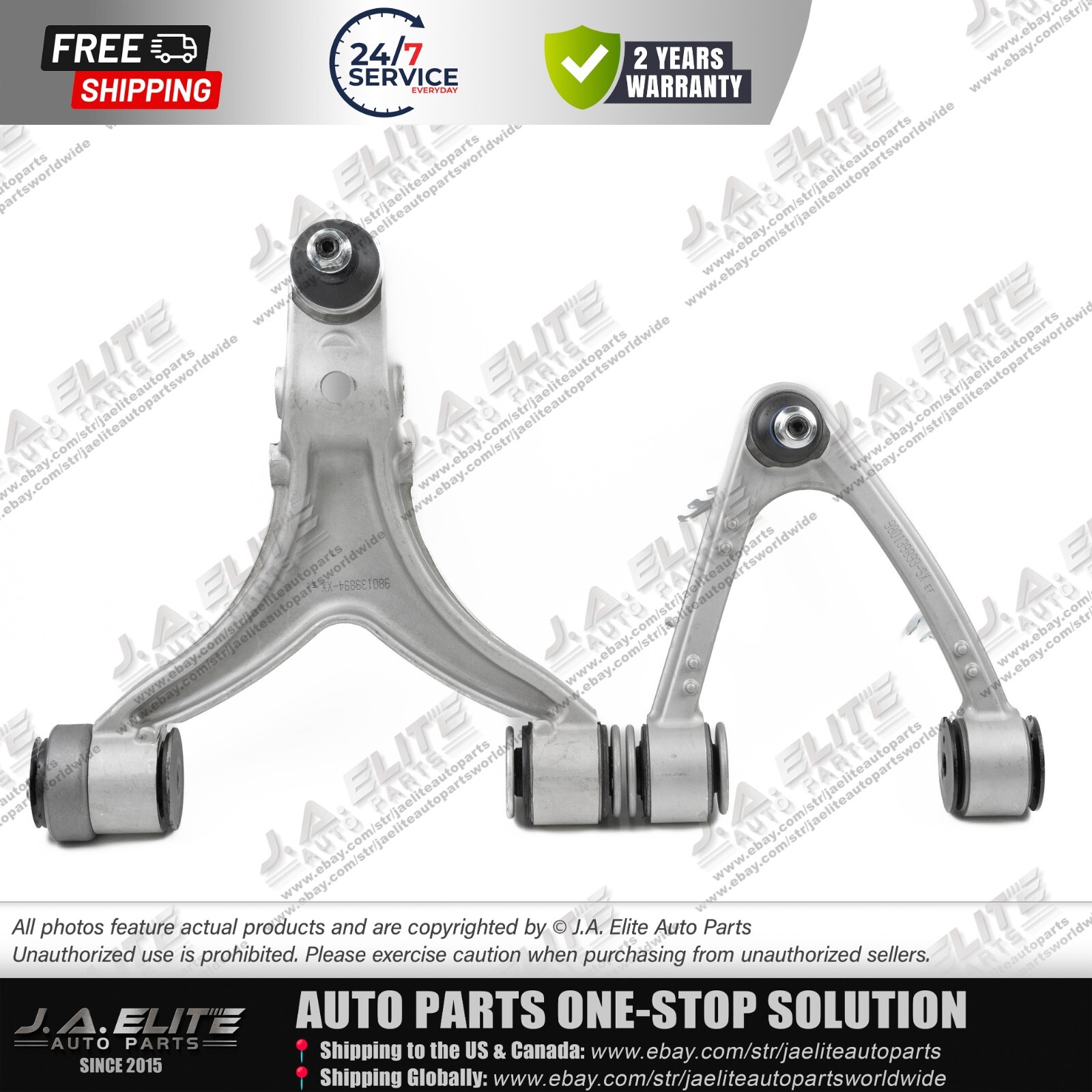2pcs Front Right Upper Lower Control Arm Kit fit Maserati Quattroporte(06-08) GT