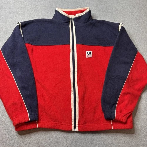 Wilson Advantage Jacket Mens Large Fleece Full Zip Athletic Tennis Sports - product listing photo