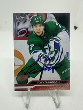 Tony DeAngelo Signed Autograph 2023-24 Upper Deck Card #529 Hurricanes Islanders