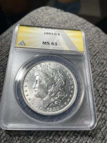 1883-O $1 Morgan Silver Dollar ANACS MS 61 Flashy Pure White Luster