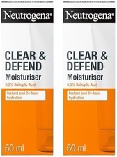 Neutrogena Clear and Defend Moisturiser, 50 ml (Pack of 2)