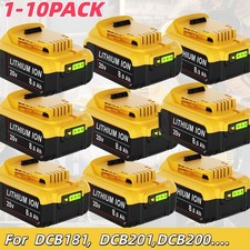 New For DeWalt 20 Volt Max XR 8.0AH Lithium Ion Battery Pack 20V DCB206-2 DCB200