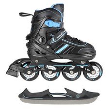 Kinder 2in1 Inliner / Schlittschuhe VERSTELLBAR Inline-Skates Eishockey NILS