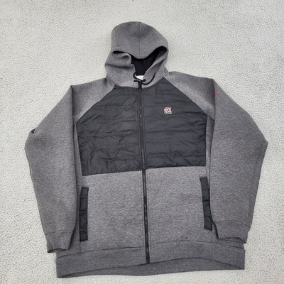 Columbia South Carolina Gamecocks Jacket Mens XL Puffer Gray Black Hooded Zip