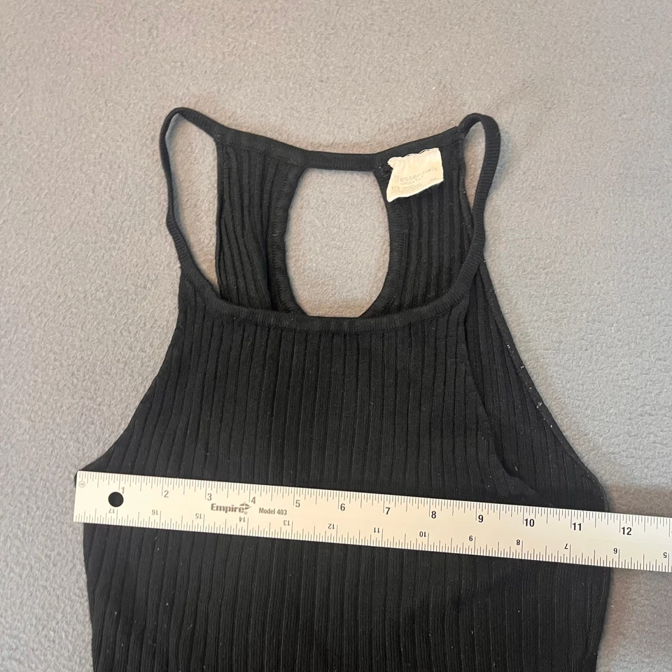 Camiseta sin mangas Tilly’s Full Tilt Essentials para mujer talla XS acanalada negra ligera Foto 3 de 4