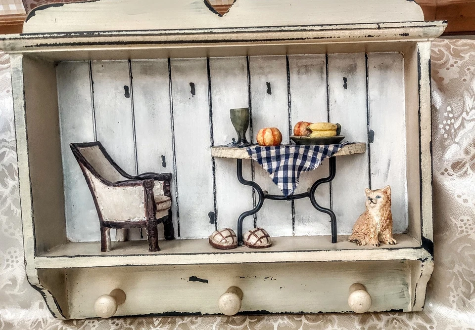 ВИНТАЖНЫЙ CAT ПАЛЬТО КРЮК - МАЛЕНЬКИЙ 3D ДЕРЕВА - СВИТЕРА ПЕРЧАТКИ ШАРФЫ КЛЮЧИ - Изображение 2 из 4