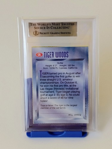 1996 Tiger Woods RC - SI for Kids II #536 - BGS AA - Authentic Altered - Picture 2 of 3