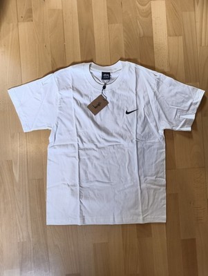 Stussy x Nike T-shirt Size-S Men's White Logo Print