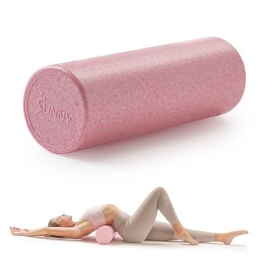 High-Density Foam Roller 12" to 36", for Stretching & Muscle 12-inch Pink
