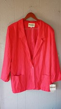 Women's Coral Blazer XL NWT Essentials Jacket Summer Spring Workwear Buisness