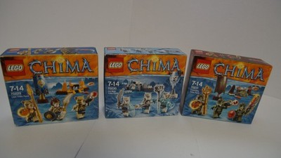 Lego 70229 + 70230 + 70231 - Chima - Löwen, Eisbär, Krokodil Set- NEU in OVP