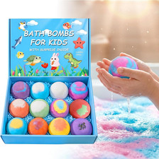 12 Pack Bath Bombs with Toys Inside, Kids Spl...