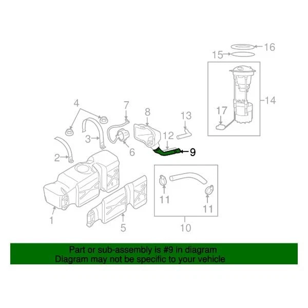 For Ram 1500 2012-2013 Mopar 55398621AG Fuel Filler Overflow Tube Foto 4 de 4