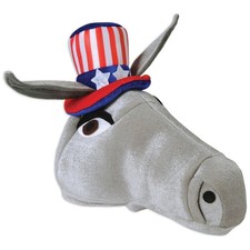 Beistle Plush Patriotic Donkey Hat  Party Supply  Decoration