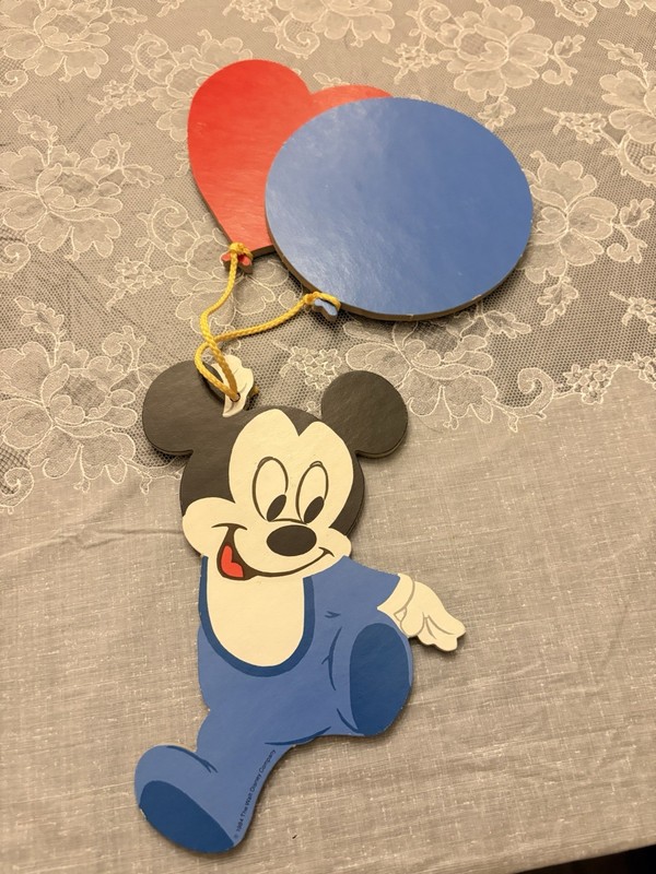 Disney Wood Hanging Ornaments Mickey Minnie Donald Daisy Pluto 1984