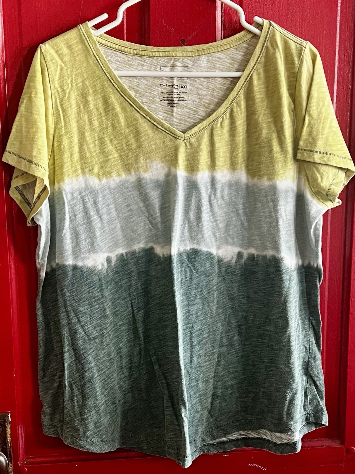 SONOMA Goods for Life Everyday Tee Green Blue Gray Tie Dye T Shirt SZ XXL