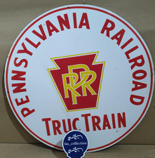 RRR Pennsylvania Railroad porcelain Enamel Sign 30 x 30 Inches 1 Sided