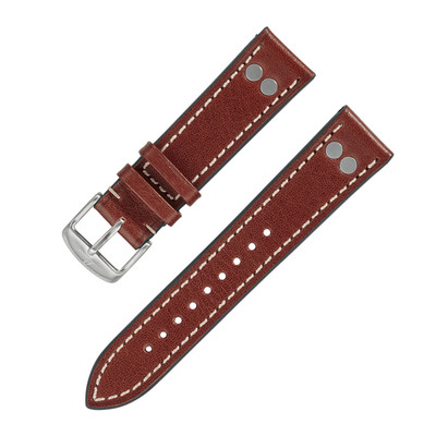 Laco Pilot Strap Vintage Brown Handmade 20 MM without Buckle Genuine New