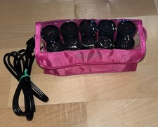 Revlon Perfect Heat Curls to Go Electric Hot Rollers Pouch Pink No Clips