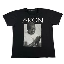 Akon The Superfan  Tour Shirt Men’s XL Black Graphic Tee